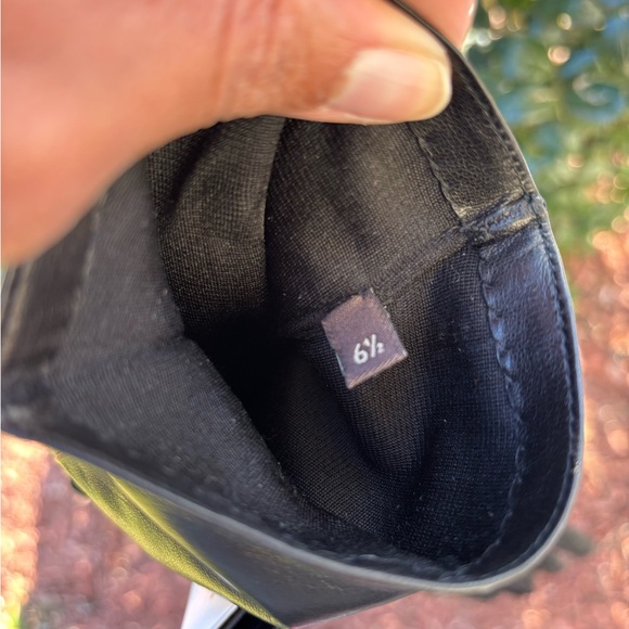 Coach Black Leather Gloves with Gold Buckle - Picture 6 of 9